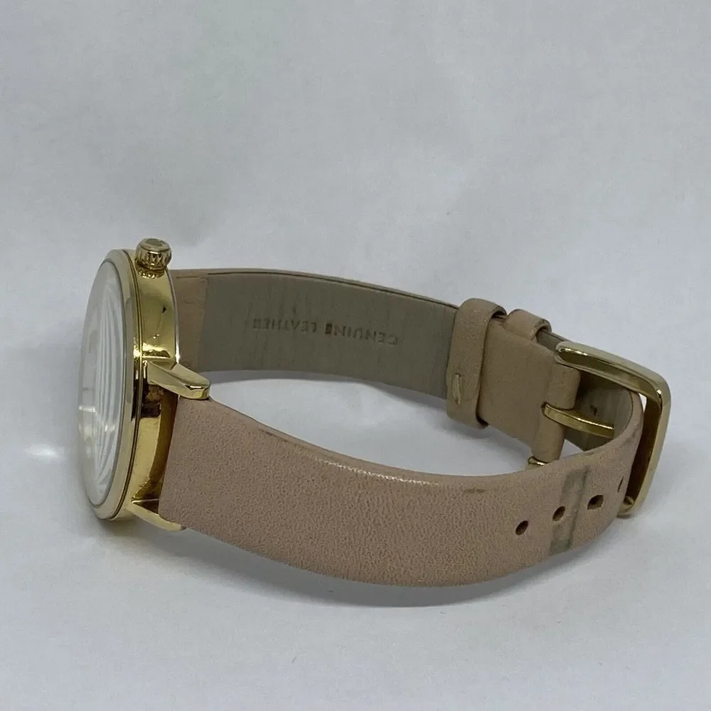 Kate Spade New York 0073 Women's Beige Leather Analog Dial Quartz Watch GE558